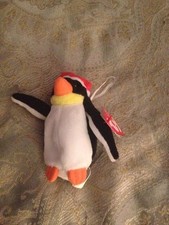 NWT TY BEANIE BABY ZERO THE PENGUIN IN HOLIDAY SANTA HAT ORNAMENT
