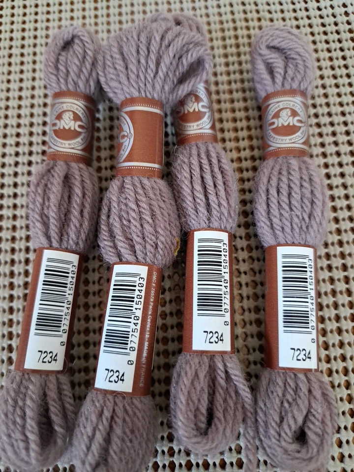 4 Skeins DMC Laine Colbert 100% Virgin Wool Tapestry 7234 Mauve Purple - Image 2 of 4
