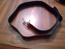 Black leather belt with buckle Size 36-38 23-339 