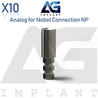 10 Analog For Conical Connection Narrow Platform NP Titanium Prosthetic System