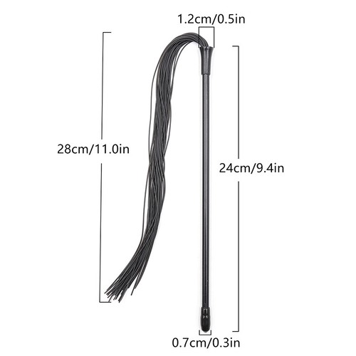 Silicone Whip Racing Riding Crop Party Queen Black Horse Riding Whip- - Picture 3 of 6