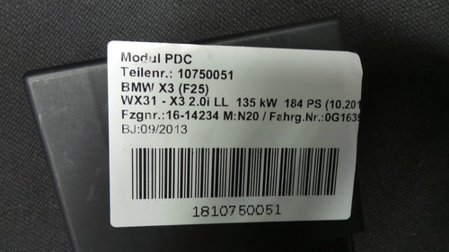 BMW F25 F26 F15 F16 Parkassitent Pma Module Control Unit 6866426 - Picture 4 of 4