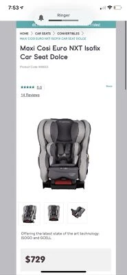 maxi cosi euro nxt isofix car seat dolce