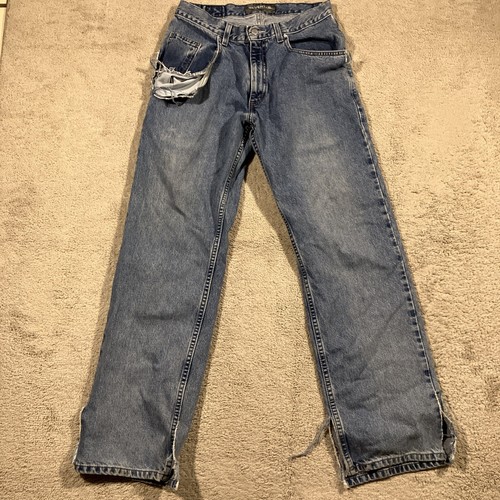 VTG Levi's Silvertab Jeans Mens 31x30 Blue Raver Skater Y2K Grungecore Pipes - Picture 2 of 20