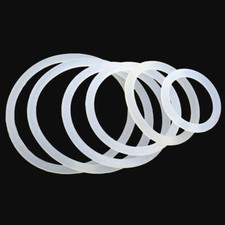 1-4mm Cross Section Food Grade Silicone Rubber O-Ring Seal Washer White ALL SIZE