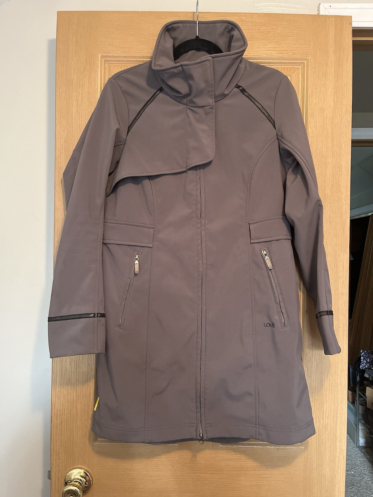 Lole Gray Softshell Trench Activewear Women's Med… - image 1