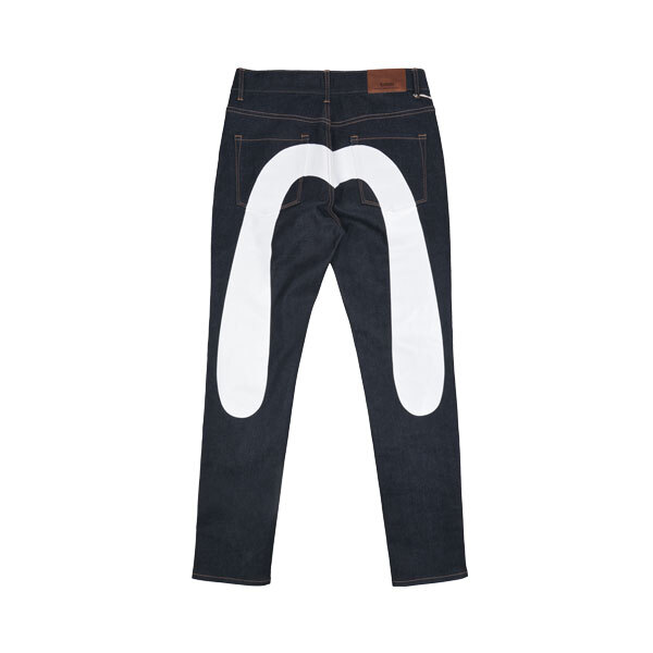 Evisu Korea Men's Slim Fit White Big Hills Denim Jeans Evisu Korea Men's Slim Fit White Big Hills Denim Jeans