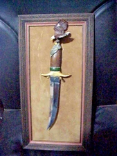 Franklin Mint SOVEREIGN OF THE SKIES KNIFE BY RAY BEERS W/DISPLAY