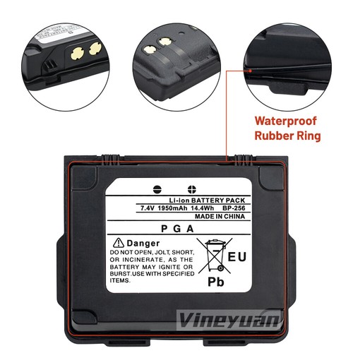 1PC 1950mAh BP-256 Batterie Li-ion pour ICOM IC-92AD IC-E92D IC-92 Radio Double Bande - Photo 7/12