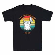 Short Sleeve Let Gin Tee Retro Shirt Gift Evening Cotton T Men's Be Top The