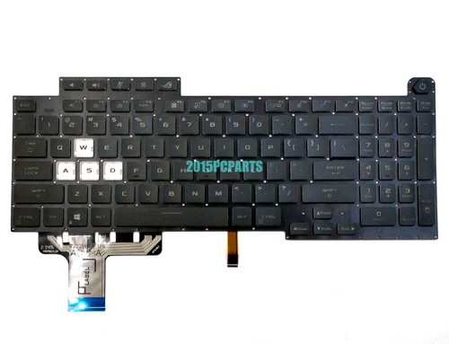 For Asus ROG Strix G17 G713Q G713QE G713QM G713QR G713QY Keyboard RGB Backlit US - Afbeelding 2 van 3