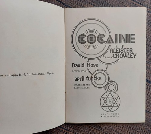Cocaine by Aleister Crowley 1973 LEVEL PRESS stapled softcover - Picture 2 of 7