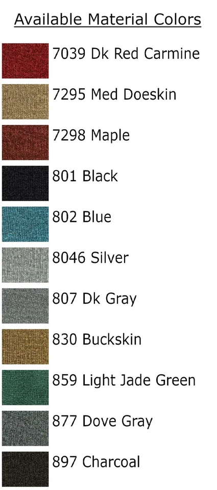 FITS 1974 Chevrolet K30 Pickup Crew Cab Floor Mat 4pc Cutpile - Image 3 of 4