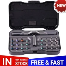 24 in 1 Multifunction Screwdriver Head Set Household Repair Ratchet Wrench US