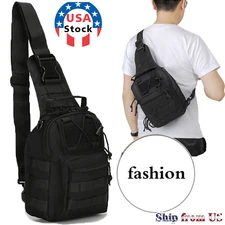 Tactical Sling Bag Molle Military Crossbody Pack Chest Shoulder Backpack Outdoor