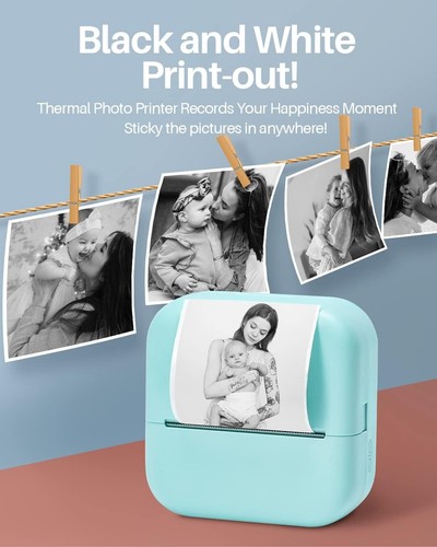 Phomemo Thermodrucker - M02X Aufkleberdrucker, Mini Tragbarer Handydrucker - Bild 6 von 8