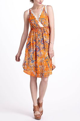 anthropologie orange dress New Rare "Grand Slam Dress" by Postmark, Size 6, Origina The Mustard Dandelion Farm Rio x Anthropologie Wrap