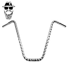 ORIGINAL LOWRIDER 16” Dyno Hexagon Square Twisted Handlebar Chrome 1” Clamp.