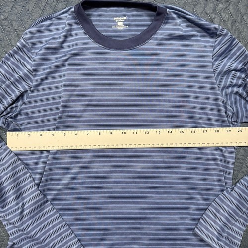 Patagonia Shirt Mens Large Blue Capilene Crew Neck Long Sleeve Stretch Shirt - Picture 5 of 7