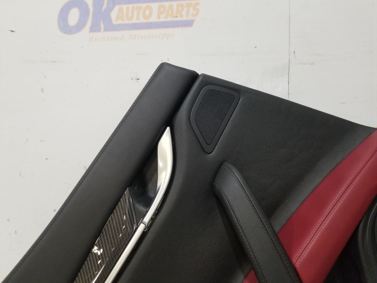 14 2014 MASERATI GHIBLI SQ4 REAR DOOR TRIM PANEL RED LEATHER LEFT DRIVER