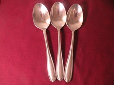 Set Of 3 Princess House Barrington Oval Soup Spoons 1810 Stainless Flatware 7