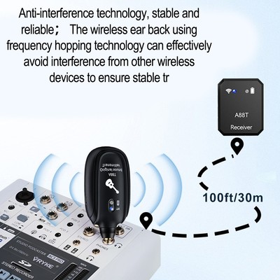 In Ear Wireless Empf?nger Sender lange Akkulaufzeit perfekt f��r Proben