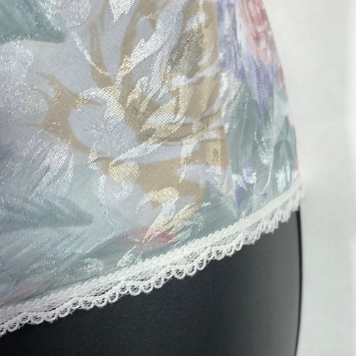 Lucie Ann Floral Lace Camisole Women 36 USA Made Pastel Roses Hydrangea - Picture 5 of 12