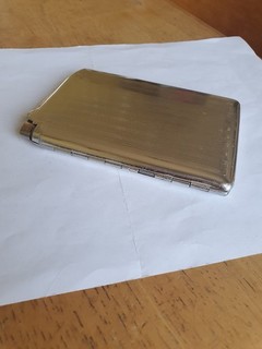 Vintage Ronson cigarette case with integral Ronson gas lighter from 1970s