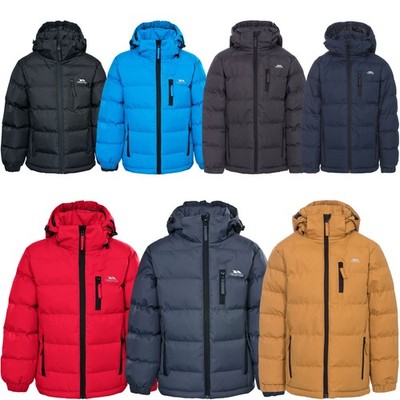 Trespass Kids Youths Tuff Hooded Padded Outdoor Walking Hiking Jacket Coat