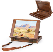 Tabletop Easel for Painting, Adjustable Wooden Desktop Art Easel