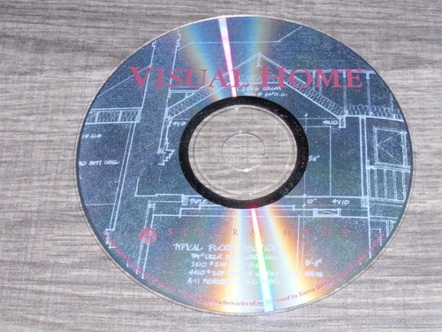 Visual Home Version 1.1 PC CD-ROM Sierra Home 1998 Software for Windows 95