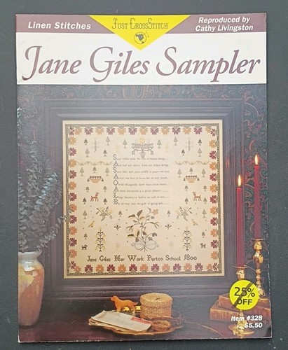 JANE GILES SAMPLER #328 JUST CROSS STITCH Counting Cross Stitch - Picture 1 of 2