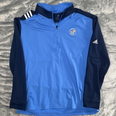 Kansas Jayhawks 1/4 Zip Adidas 2XL Jayhawk Club Golf Course Embroidered Patch