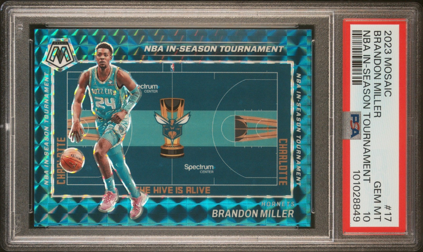 2023 Panini Mosaic - Brandon Miller - In Season Tournament - PSA 10 Gem Mint