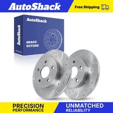Rear Drilled Slotted Brake Rotors for Chevy Malibu Pontiac G6 Saturn Aura