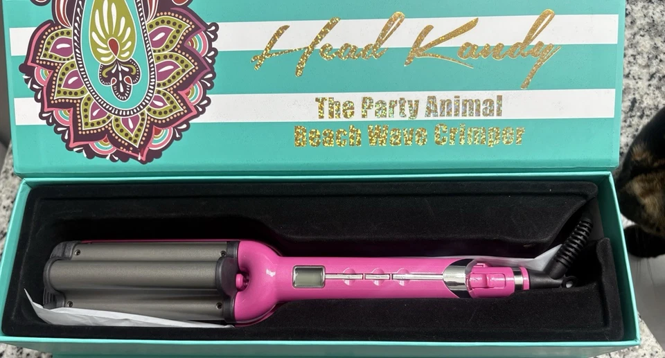 Crimpadora de Playa HEAD KANDY ORIGINAL Estilo Onda Profunda Rosa Foto 3 de 3