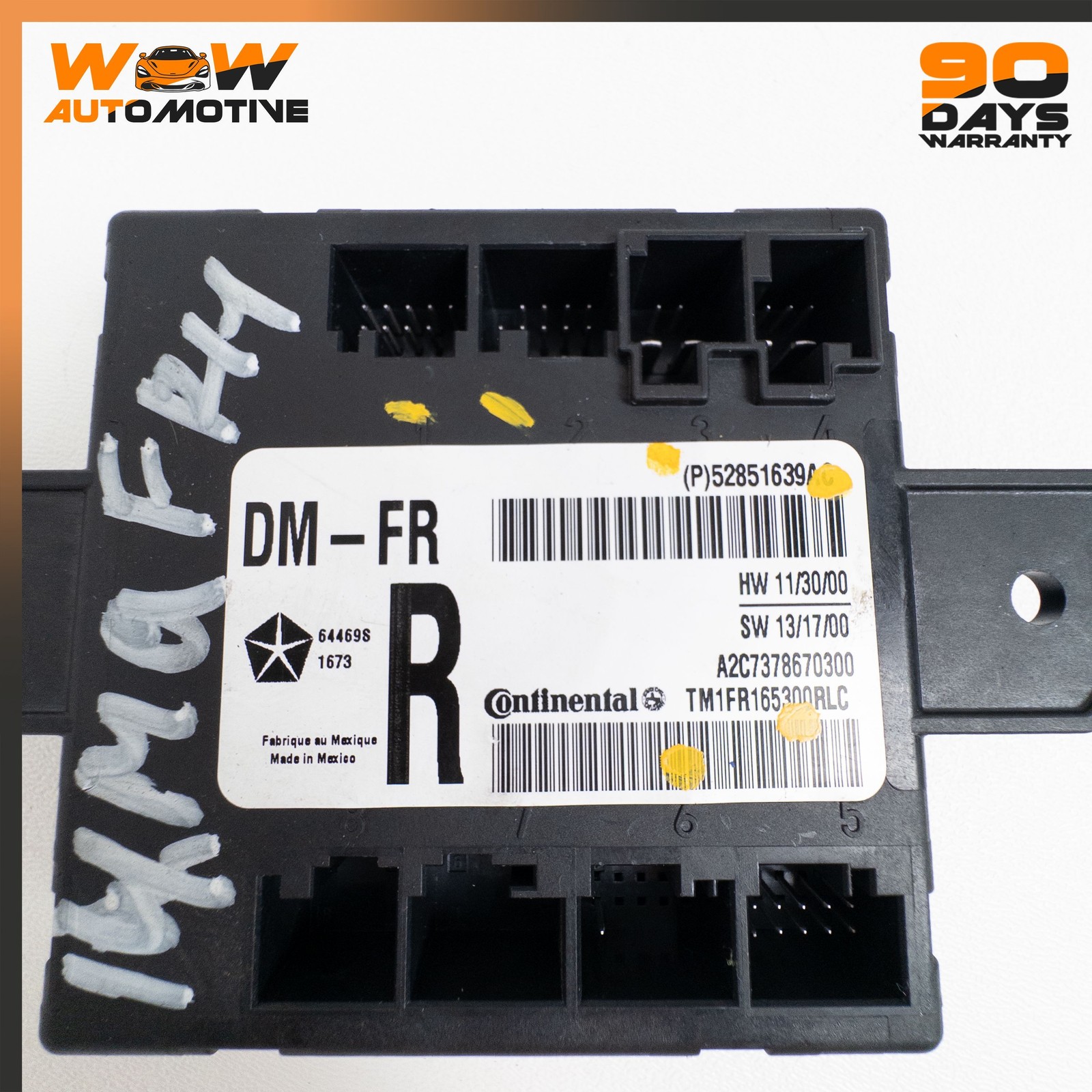13-19 MASERATI QUATTROPORTE GTS FRONT RIGHT DOOR COMPUTER CONTROL MODULE OEM