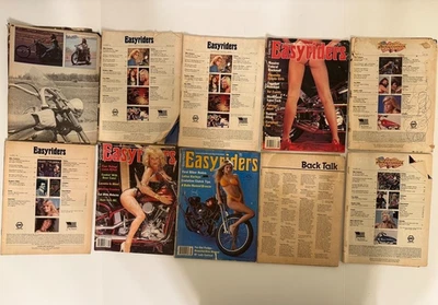 Lot of 10 Vintage 1980's Easyriders Magazines Adult Men Entertainment - Image 1 of 4