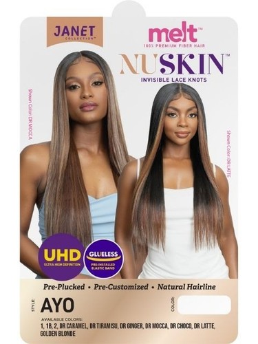 Peluca de encaje Janet Collection Melt Nuskin UHD parte profunda - AYO - Imagen 12 de 12
