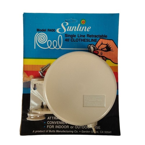 Sunlight Single Line Retractable 40 Foot Clothesline R400 USA Indoor Outdoor NOS - Picture 1 of 5