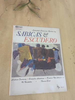 Sabicas & Escudero Selected Solos For Flamenco Guitar Rare Book,1962 Edition 
