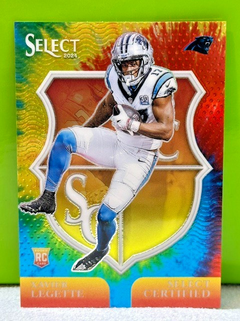2024 Panini Select -Select Certified Rookies Xavier Legette #14 (RC) Tie Dye /25
