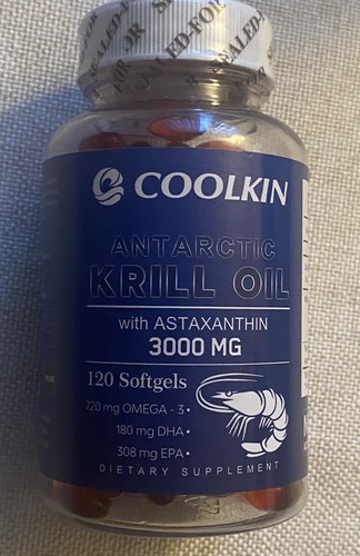 ANTARCTIC KRILL OIL w/ ASTAXANTHIN 3000MG, 120softgel.expires 11/21/2026