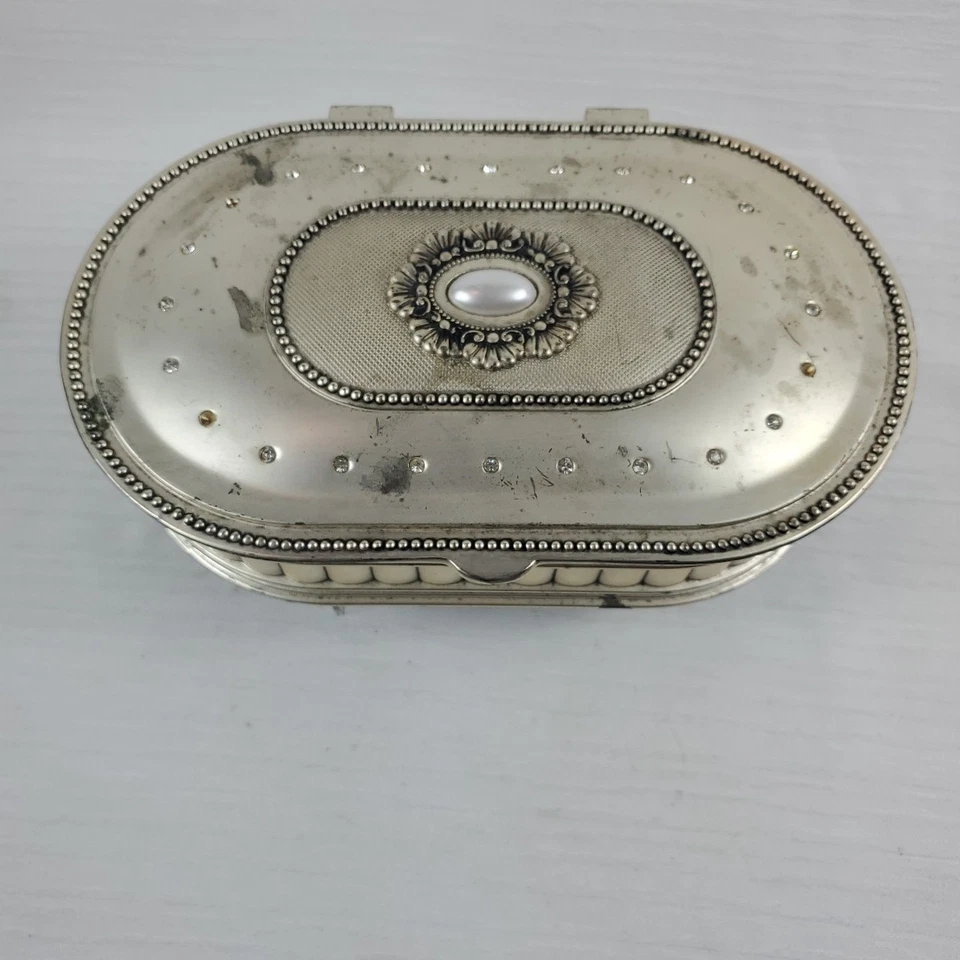 Joyero Godinger vintage de metal y plata Foto 2 de 4