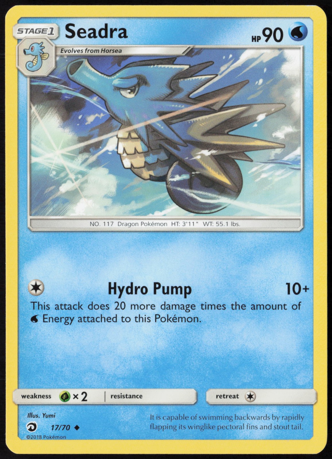 Seadra Normal 17/70 Dragon Majesty NM