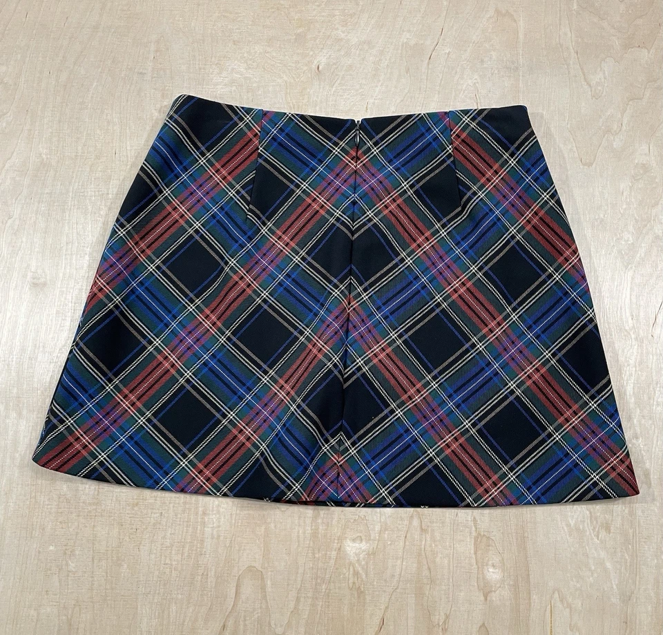 Minifalda mujer Zara talla pequeña multicolor a cuadros Foto 4 de 4