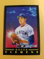 Roger Clemens Red Sox Lawrence Taylor 1991 Fleer Front Back From Poster Oddball