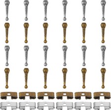36Pcs 2Colors Bolo Tie Findings Kit Including Bolo Tie Slides Clasps and Alloy C