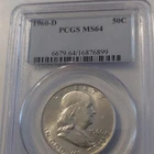 1960-D Franklin Half Dollar PCGS MS64 Silver 50C Uncirculated Denver
