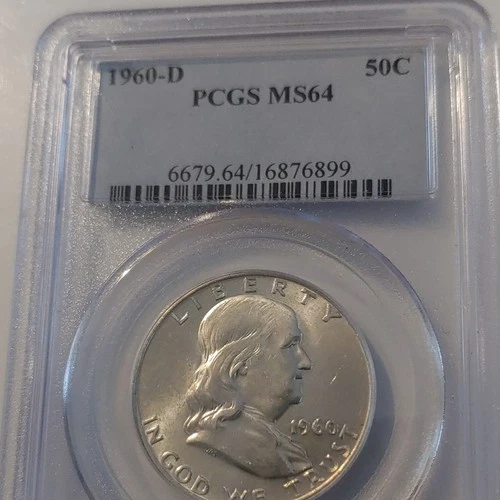 1960-D Franklin Half Dollar PCGS MS64 Silver 50C Uncirculated Denver
